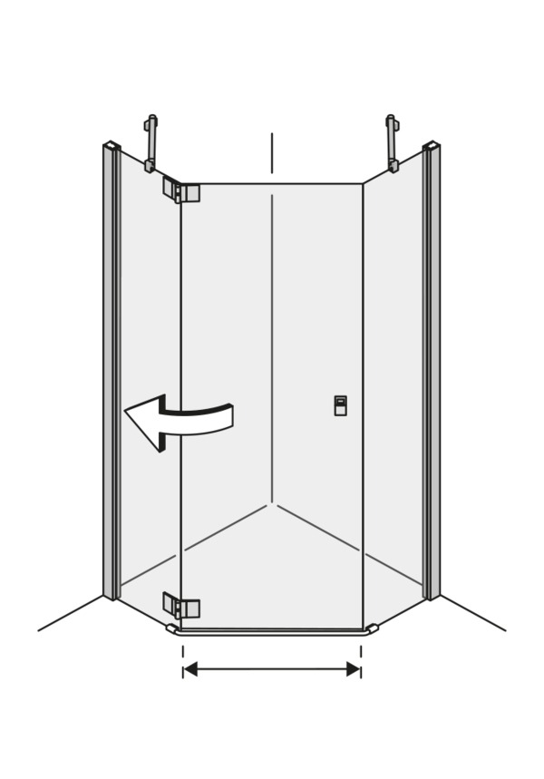 Pendeltüren in der Ecke