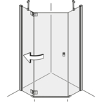 Pendeltüren in der Ecke