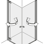 Pendeltüren in der Ecke