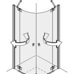 Pendeltüren in der Ecke