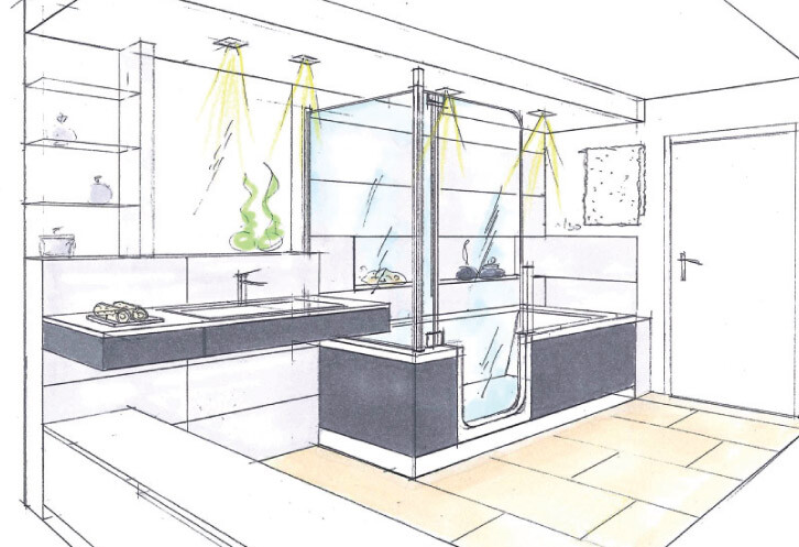 Schlauchbad mit TWINLINE 2 Duschbadewanne | © Artweger GmbH. & Co. KG